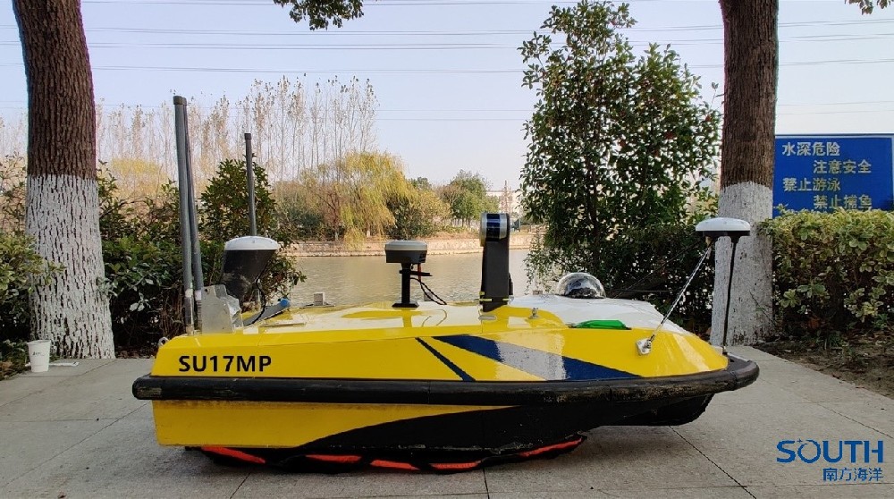 多波束无人船水上水下勘测一体化